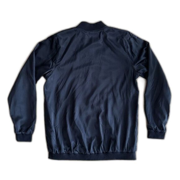 Xhilaration Black Floral Butterfly Embroidered Satin Bomber Jacket Womens size L - Picture 2 of 5